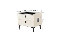 Noptieră Smart Multifuncțională KJ106 Albă 7