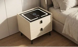 Noptieră Smart Multifuncțională KJ106 Albă