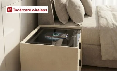 Noptieră Smart Multifuncțională KJ106 Albă