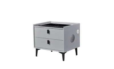 Noptieră Smart Multifuncțională KJ106 Gri