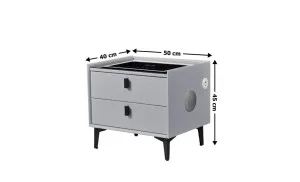 Noptieră Smart Multifuncțională KJ106 Gri