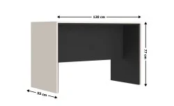 Birou Prime BIU120 60, Cashmir / Negru