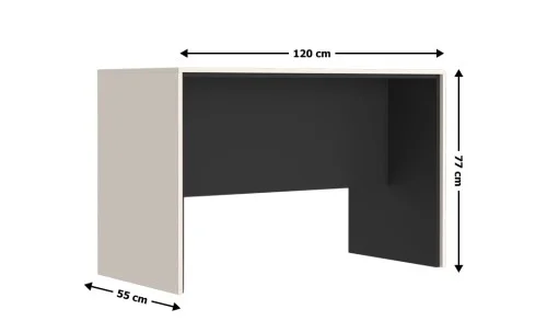 Birou Prime BIU120 60, Cashmir / Negru