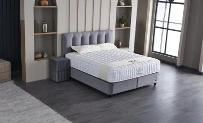 Set Pat Tapitat cu Saltea Bonita 160 x 200