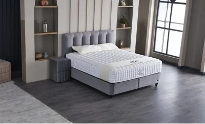 Set Pat Tapitat cu Saltea Bonita 160 x 200