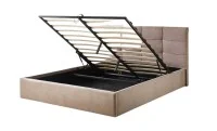 Set Pat Tapițat Siena KJB6293 Bej cu saltea Bonell si Somieră rabatabilă, 160x200 cm 1