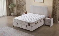 Set Pat Tapițat cu Saltea Vogue și Somieră Rabatabilă 180x200