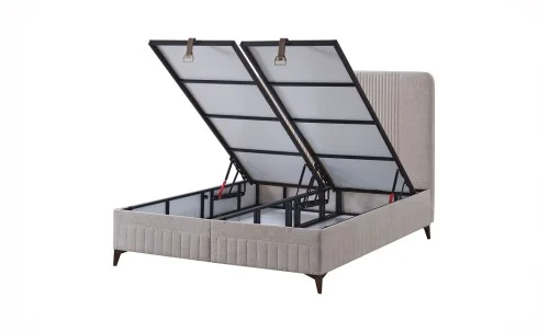 Set Pat Tapițat cu Saltea Vogue și Somieră Rabatabilă 180x200