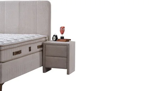 Set Pat Tapițat cu Saltea Vogue și Somieră Rabatabilă 180x200