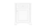 Comoda White 010/1D1S