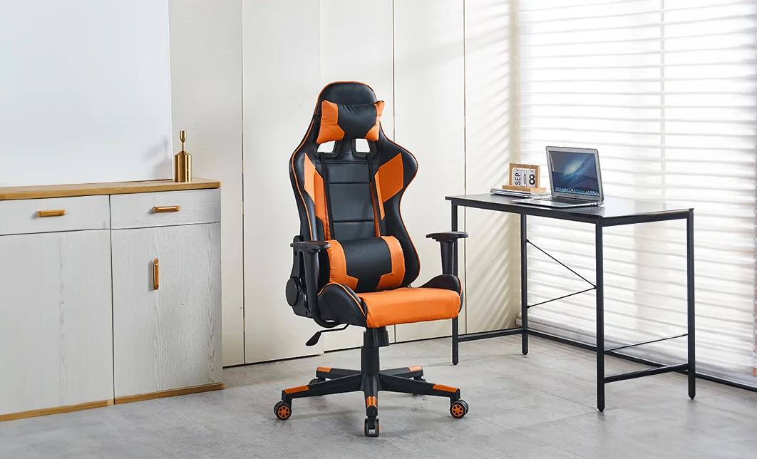 Scaun Gaming OC139 Negru + Portocaliu