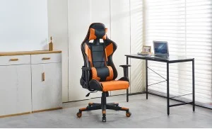 Scaun Gaming OC139 Negru + Portocaliu
