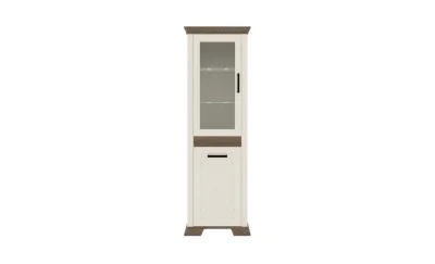 Vitrină Marsel 1D1W Alb Frasin cu Stejar Sonoma Dark