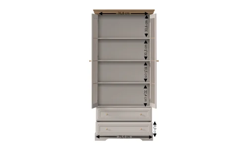 Vitrină Kora KRW2 Cashmere 2D 2DR