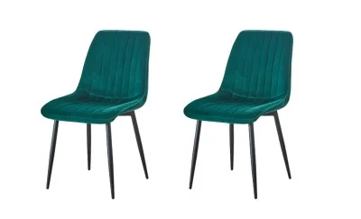 Set 2 Scaune Living Tapițate KJC176 Verzi