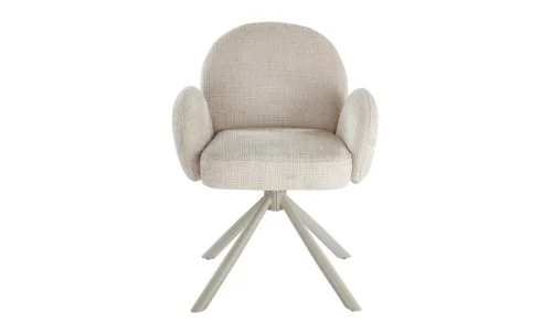 Set Masă Living DTM0408 Extensibilă cu 6 Scaune DCM0518 AS Bej