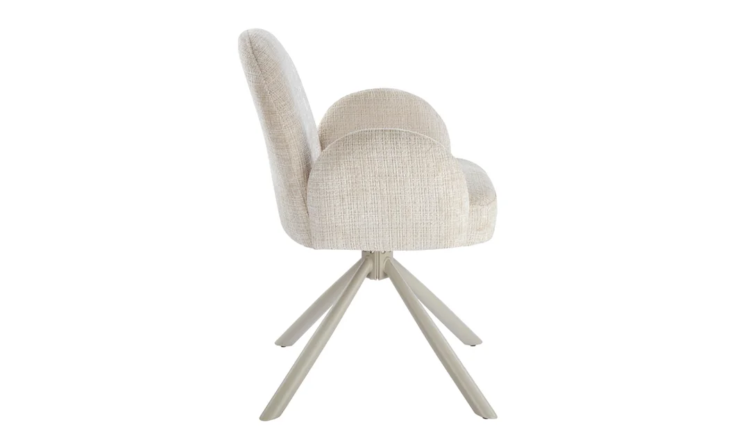 Set Masă Living DTM0408 Extensibilă cu 6 Scaune DCM0518 AS Bej 9