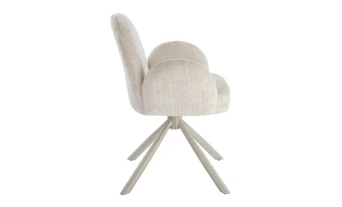 Set Masă Living DTM0408 Extensibilă cu 6 Scaune DCM0518 AS Bej
