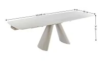 Set Masă Living DTM0408 Extensibilă cu 6 Scaune DCM0518 AS Bej 2