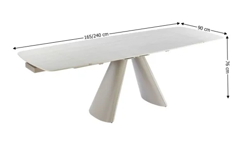 Set Masă Living DTM0408 Extensibilă cu 6 Scaune DCM0518 AS Bej