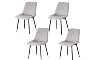 Set 4 Scaune Living Tapițate KJC176 Bej