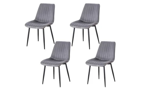 Set 4 Scaune Living Tapițate KJC176 Gri