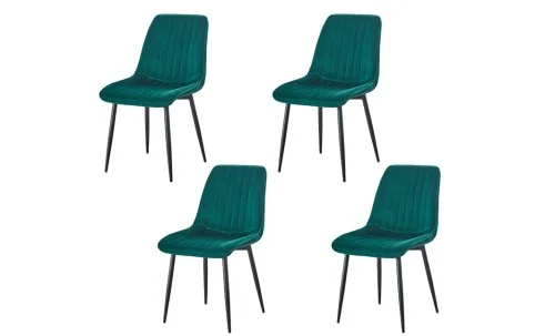 Set 4 Scaune Living Tapițate KJC176 Verzi