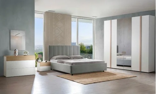 Dormitor Modern Amber cu Dulap 6 Uși