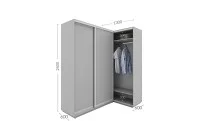 Dulap de Colt Personalizat Oglinda, 130 x 240 x 60