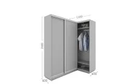 Dulap de Colt Personalizat Oglinda, 110 x 240 x 60