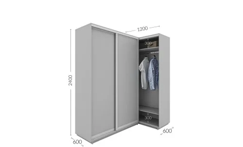 Dulap de Colt Personalizat Oglinda, 120 x 240 x 60