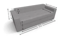 Canapea Extensibilă Claudia Bonell Mini, Gri 4
