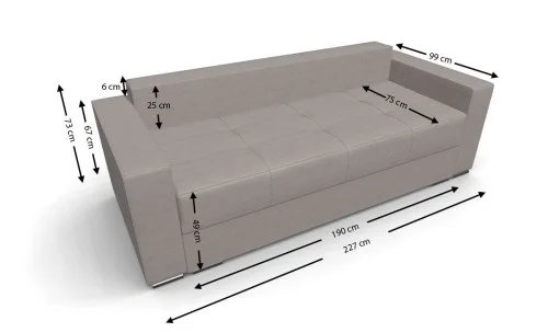Canapea Extensibilă Claudia Bonell Mini, Bej