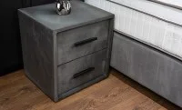 Set Pat Tapitat cu Saltea Bella Grey 140x200