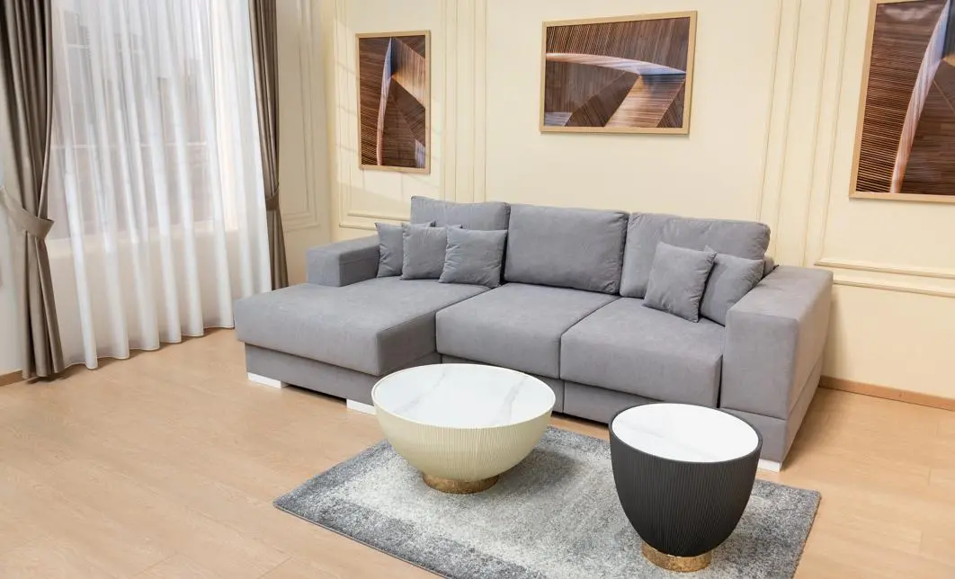 Colțar Extensibil Boston Gri  - Vega 10 Stânga