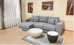 Colțar Extensibil Boston Gri  - Vega 10 Stânga