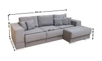 Colțar Extensibil Boston Gri - Vega 10 Dreapta	 2