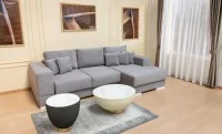 Colțar Extensibil Boston Gri - Vega 10 Dreapta	