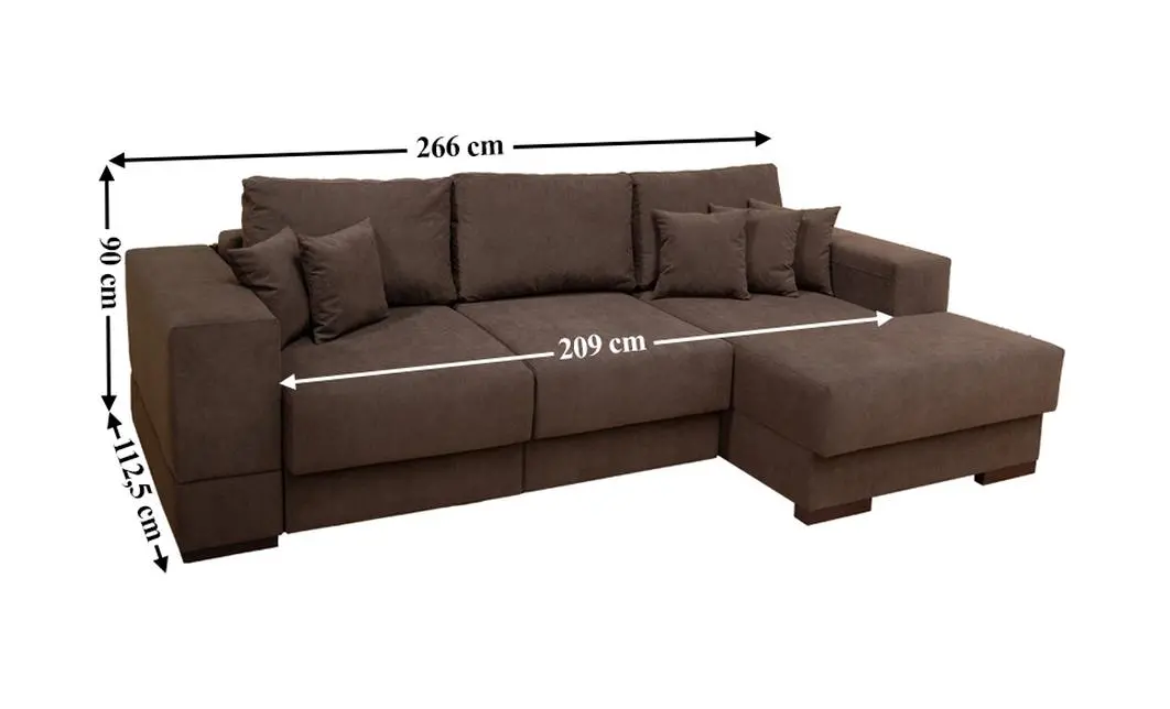 Colțar Extensibil Boston Maro - Vega 36 Dreapta	 2