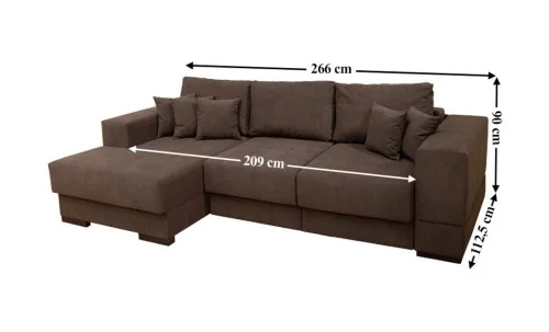 Colțar Extensibil Boston Maro - Vega 36 Stânga
