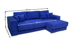 Colțar Extensibil Boston Albastru - Vega 38 Dreapta	