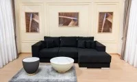 Colțar Extensibil Boston Negru - Vega 70 Dreapta	 5