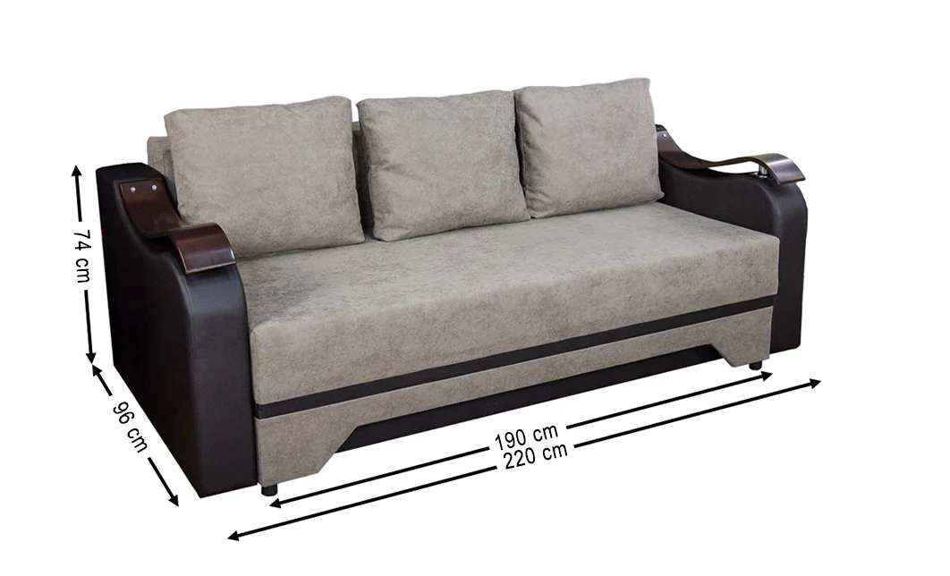Canapea Extensibilă Sally Memory Mini, Gri 2