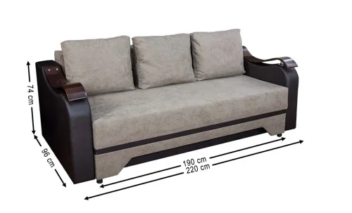 Canapea Extensibilă Sally Memory Mini, Gri