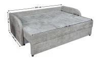 Canapea Extensibilă Adelina Memory Mini, Gri deschis 6