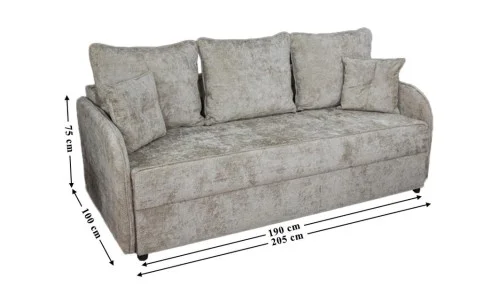 Canapea Extensibilă Adelina Bonell Mini, Maro Deschis