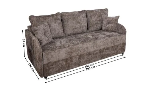 Canapea Extensibilă Adelina Bonell Mini, Maro