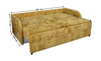 Canapea Extensibilă Adelina Memory Mini, Muștar 5