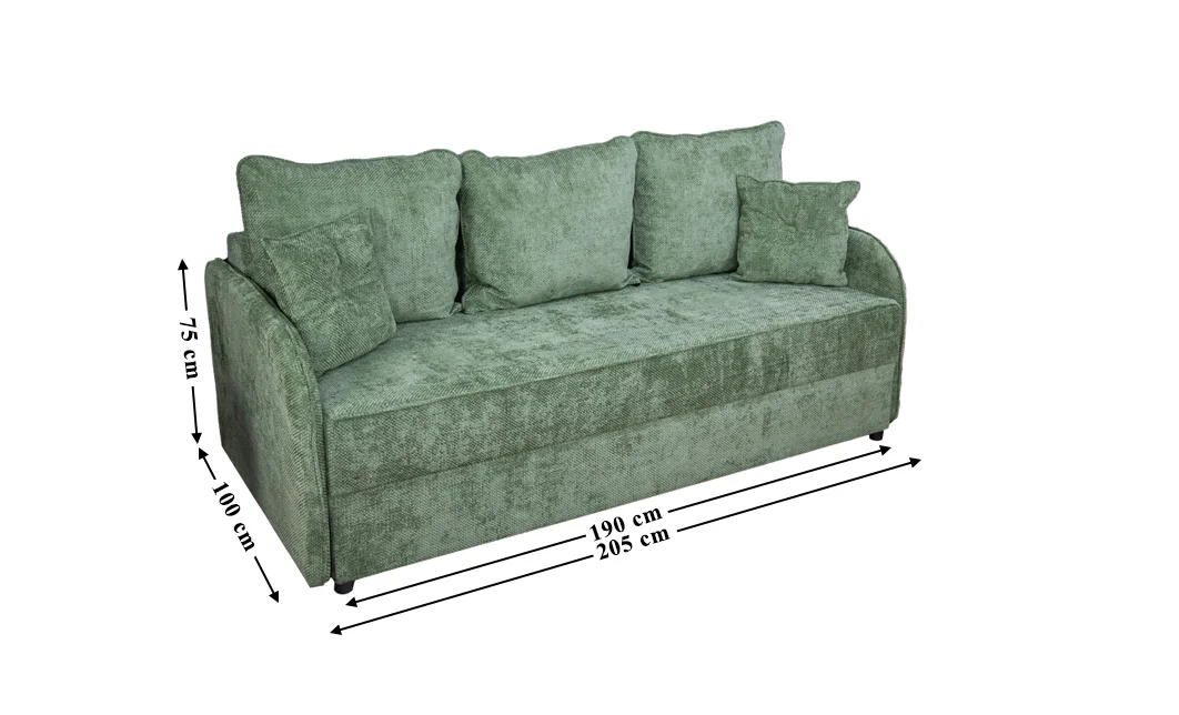 Canapea Extensibilă Adelina Memory Max, Verde 2