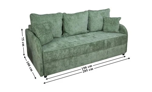Canapea Extensibilă Adelina Bonell Mini, Verde